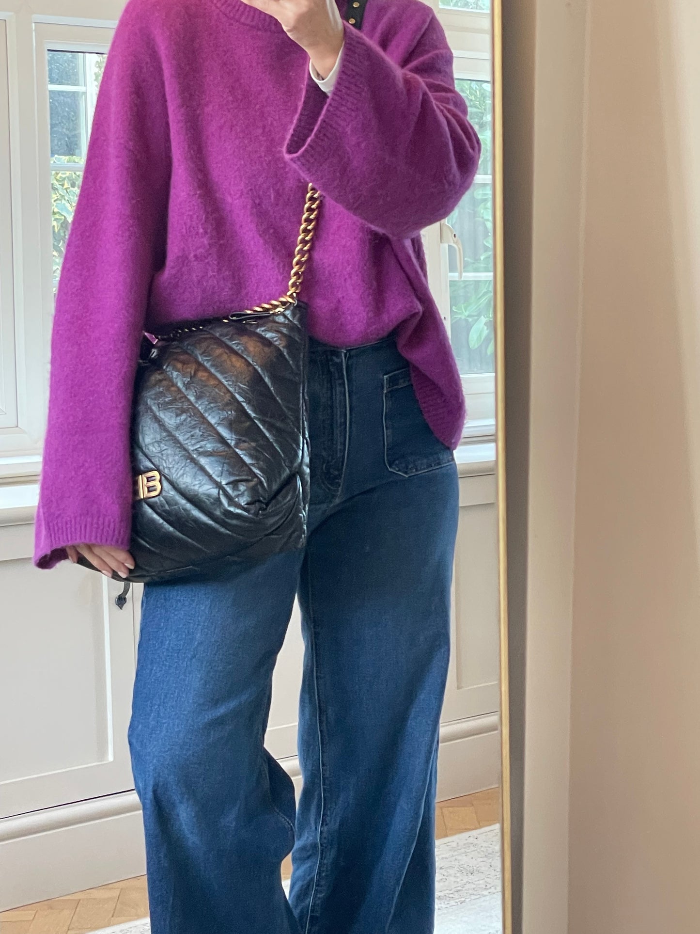 Preloved Balenciaga Quilted Crush Shoulder Bag, Medium