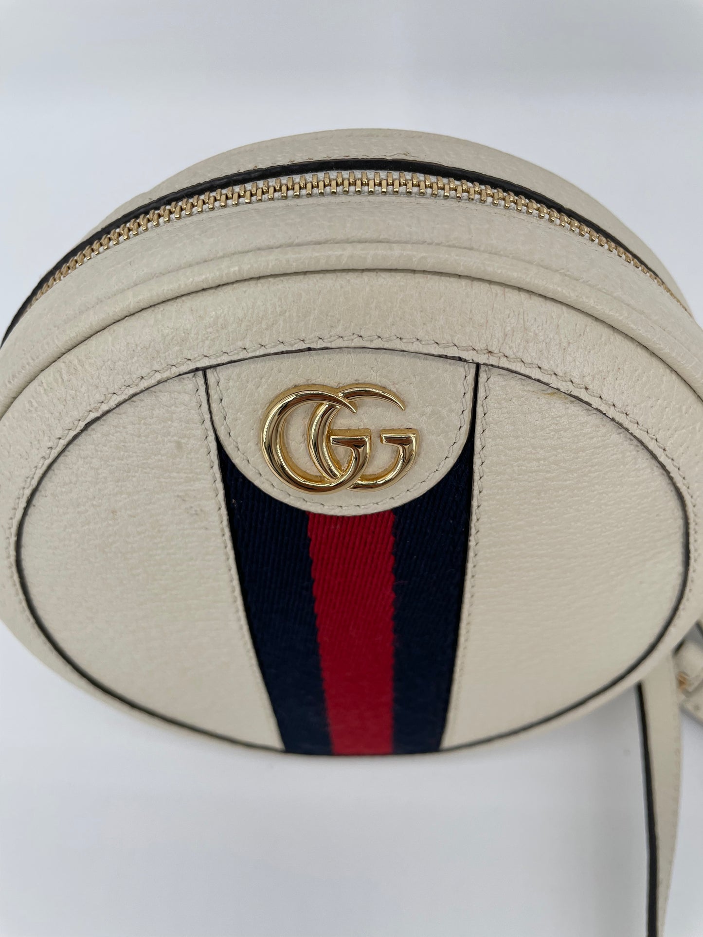 Preloved Gucci Ophidia Vintage Web Circle Backpack Bag, Mini