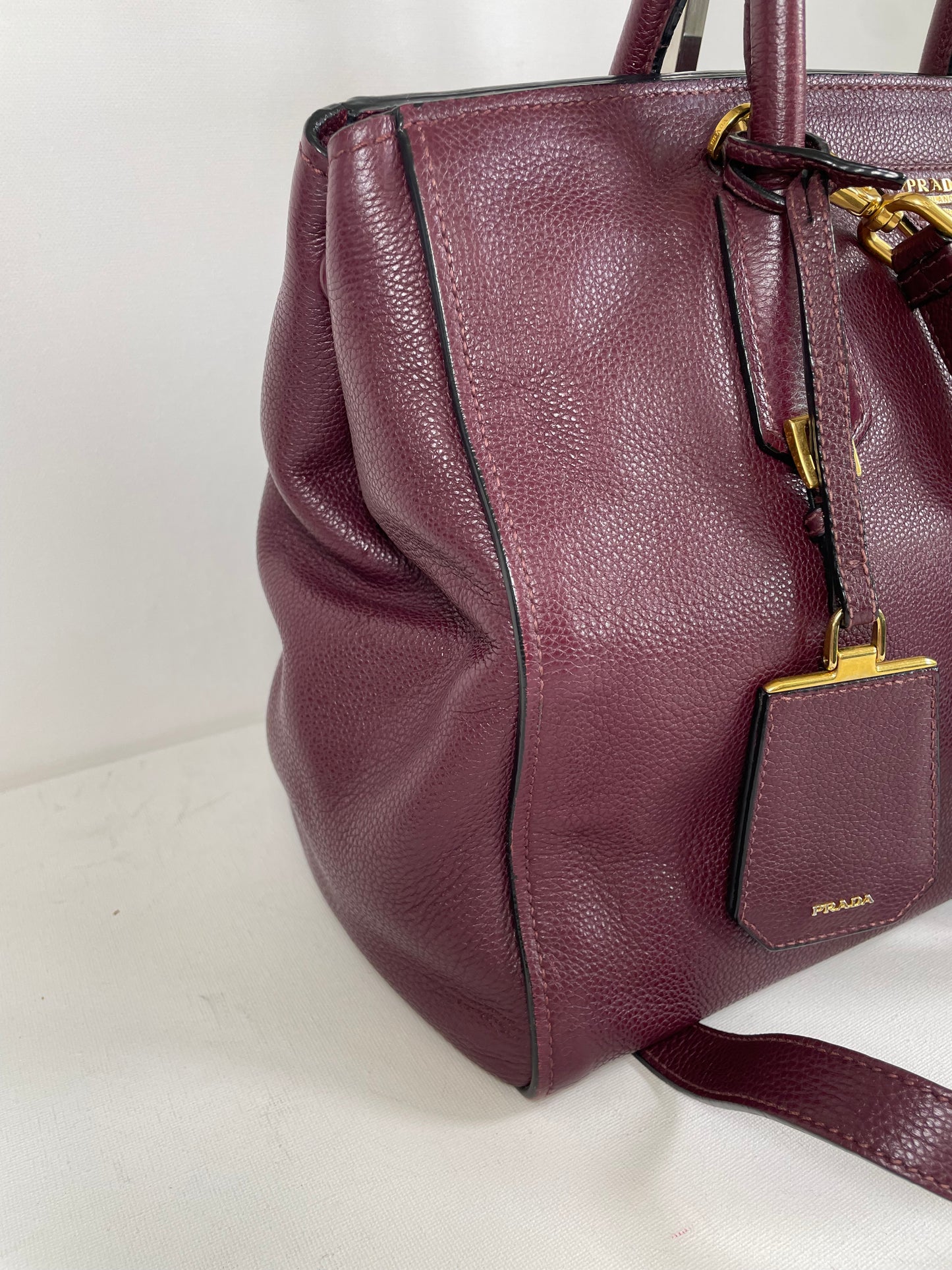 Preloved Prada Vitello Daino Tote Bag
