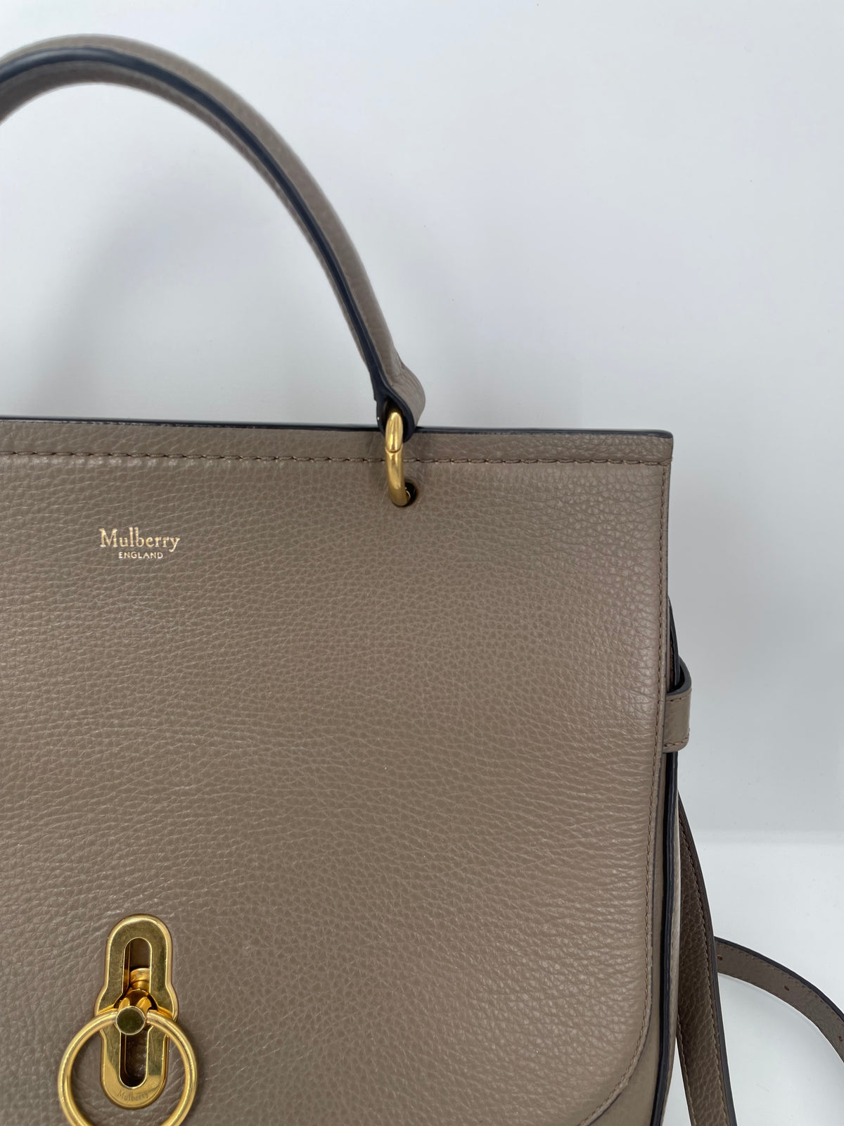 Preloved Mulberry Amberley Top Handle Satchel Bag, Large