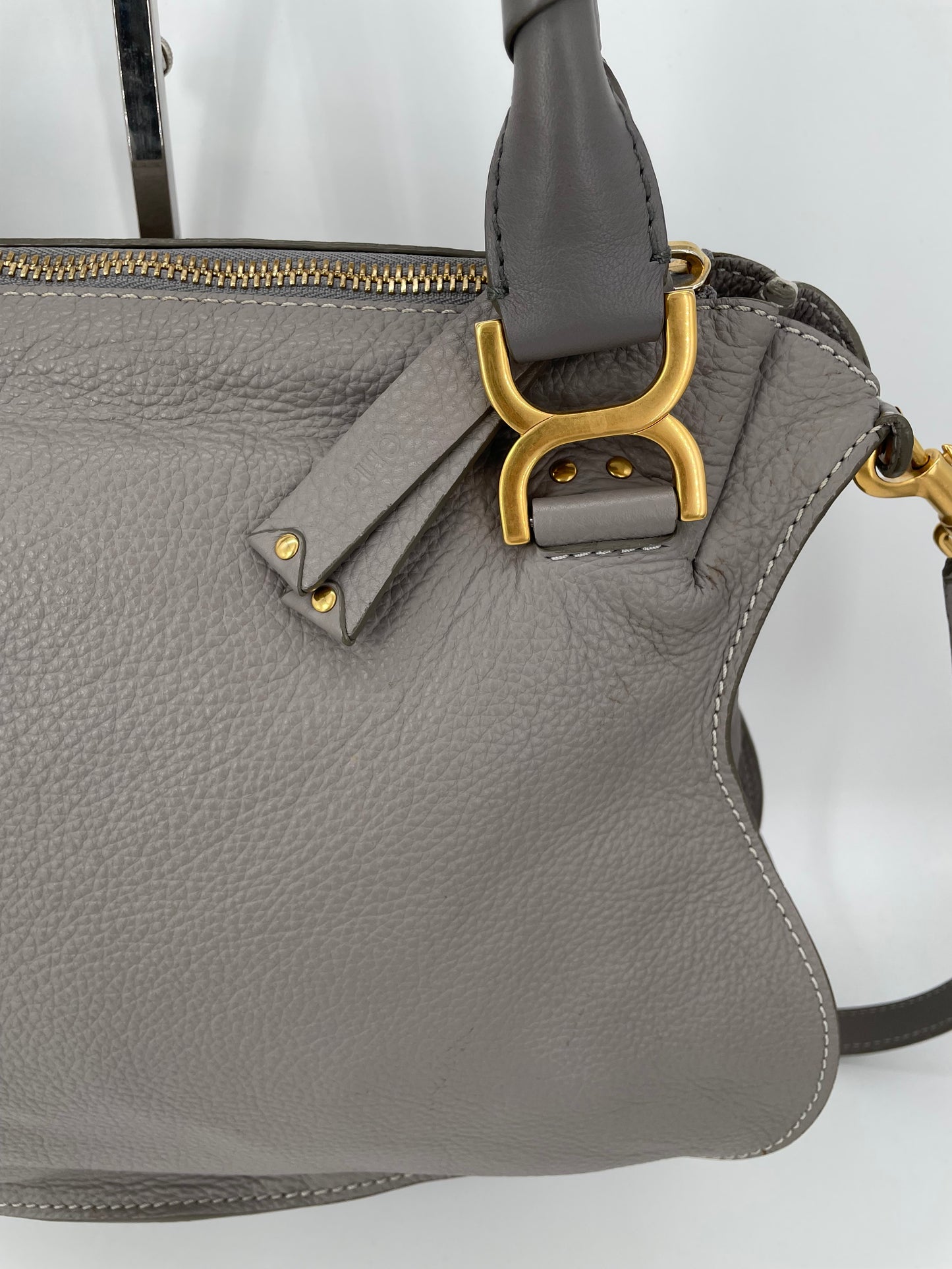 Preloved Chloe Marcie Two Handle Satchel Bag with Long Strap