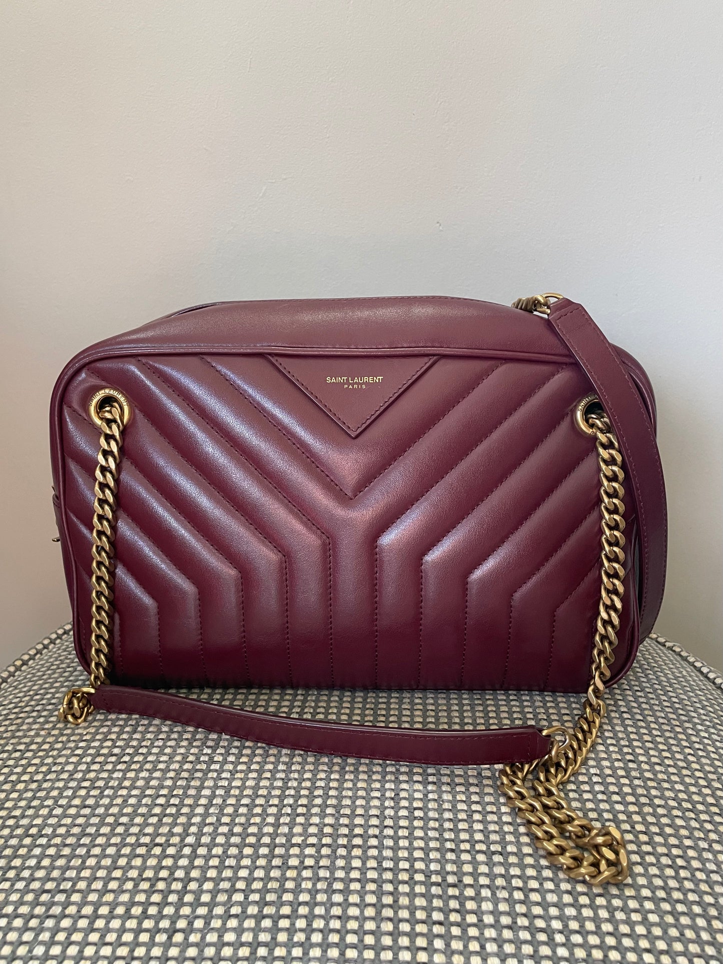 Preloved Saint Laurent Joan Camera Crossbody Bag, Medium