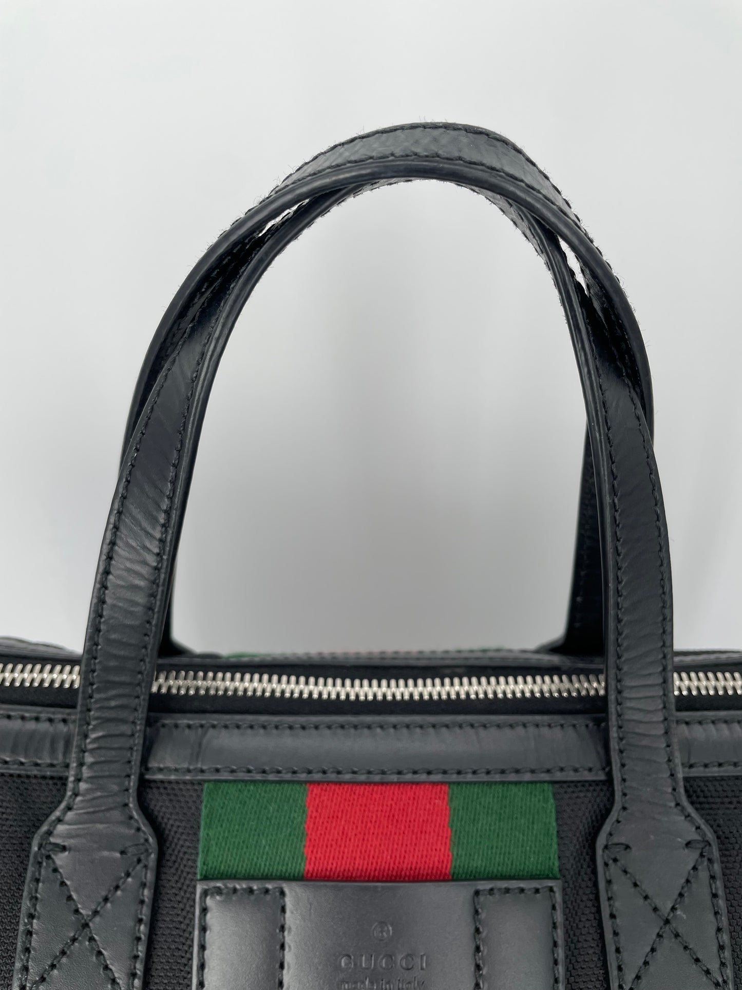 Preloved Gucci Techno Canvas Web Top Handle Messenger Shoulder Bag