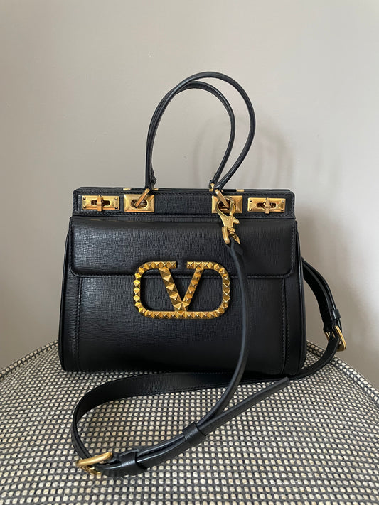 Preloved Valentino Garavani Rockstud Alcove Top-Handle Bag, medium