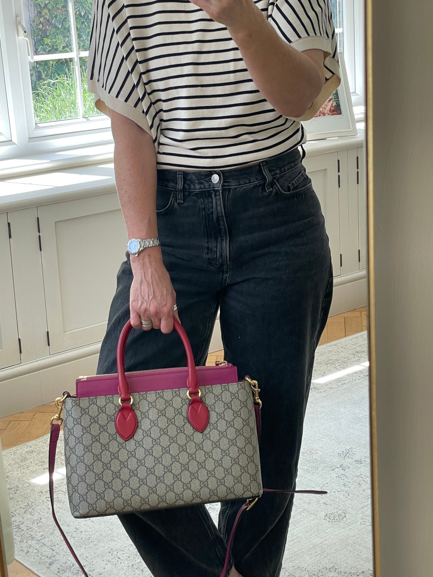 Preloved Gucci Supreme Monogram Tote Bag