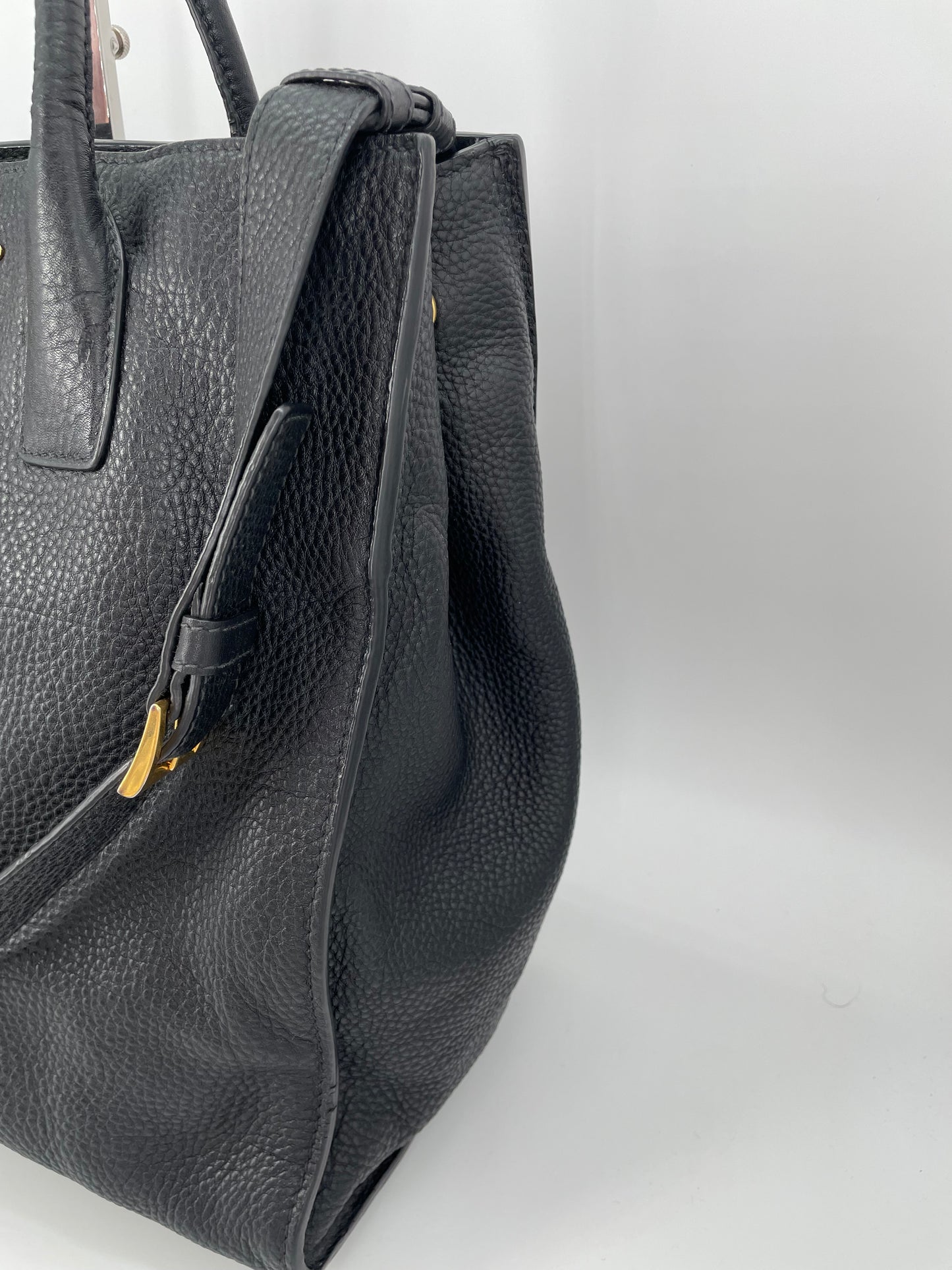 Preloved Prada Vitello Daino Tote Bag with Long Strap