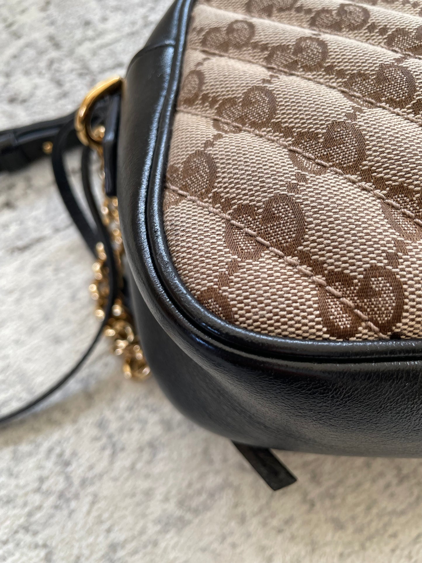 Preloved Gucci Matelasse Diagonal GG Marmont Bag, Small