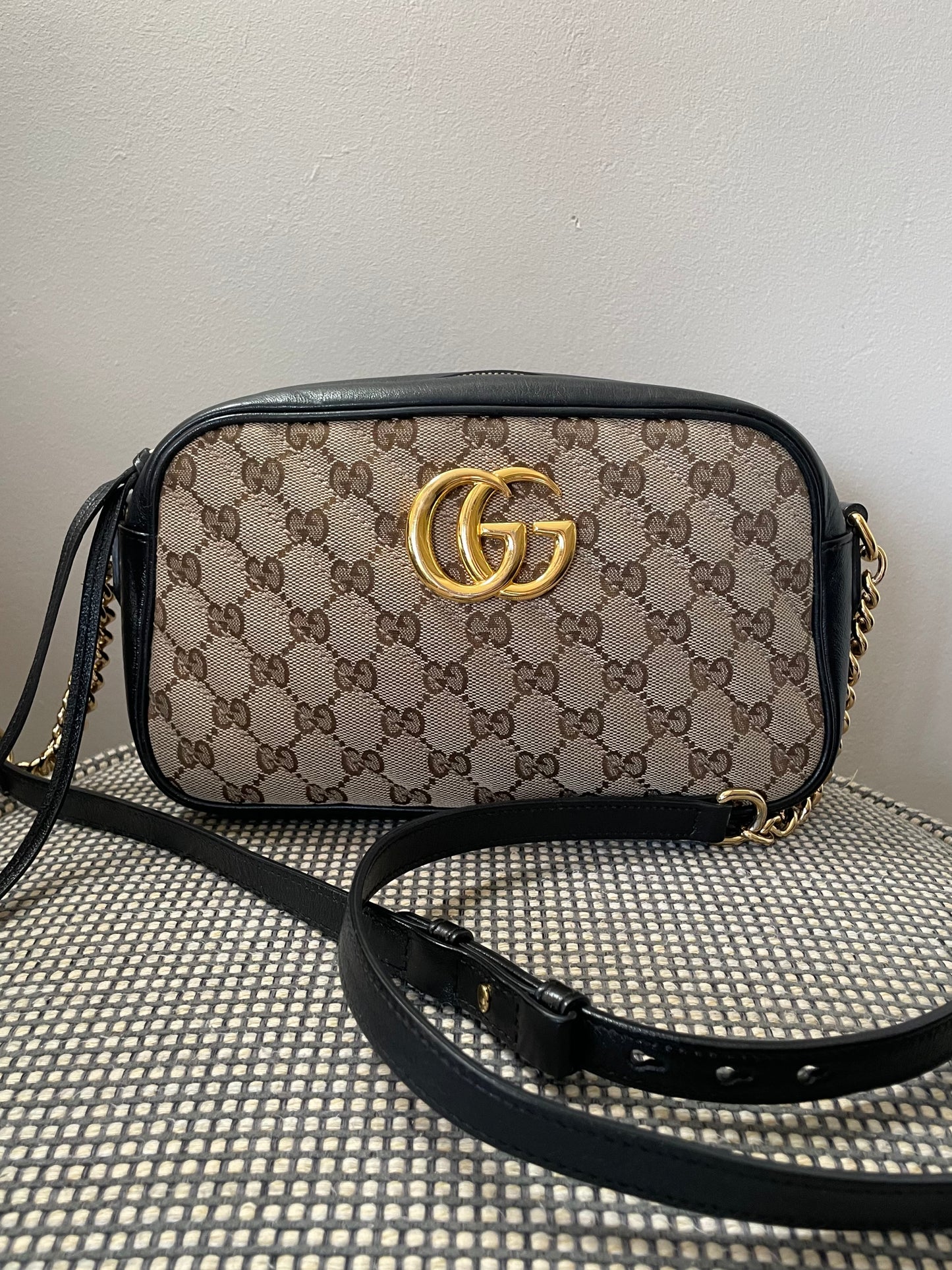 Preloved Gucci Matelasse Diagonal GG Marmont Bag, Small