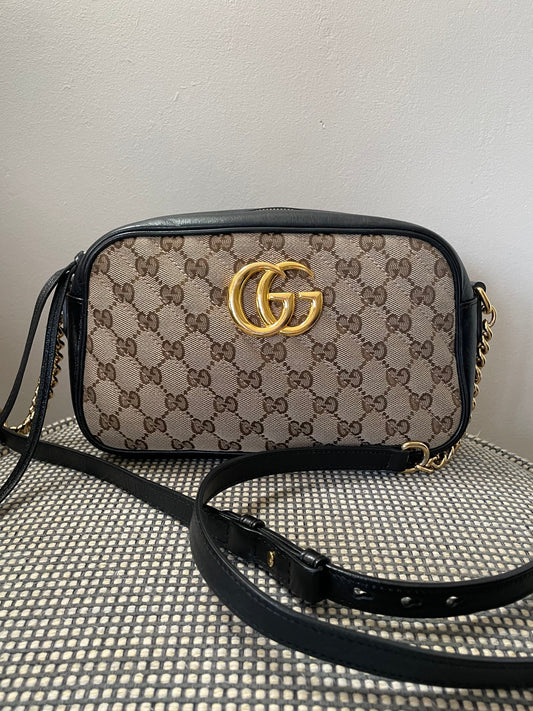 Preloved Gucci Matelasse Diagonal GG Marmont Bag, Small