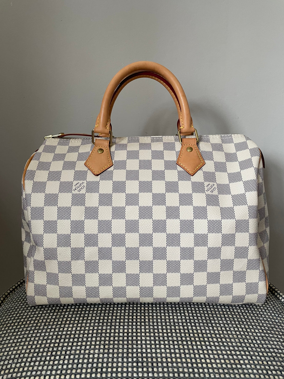 Preloved Louis Vuitton Damier Azur Speedy 30 Boston Bag