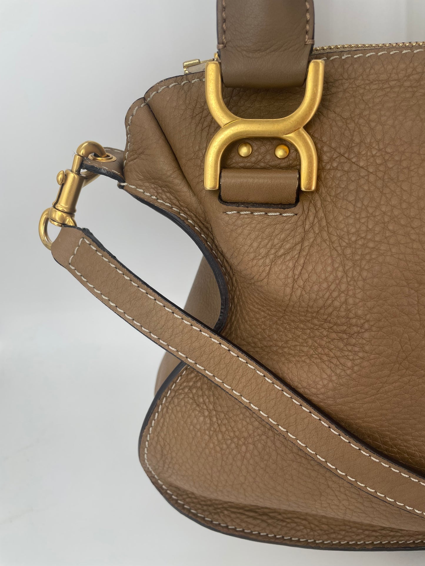 Preloved Chloe Marcie Satchel Bag with long strap, Medium