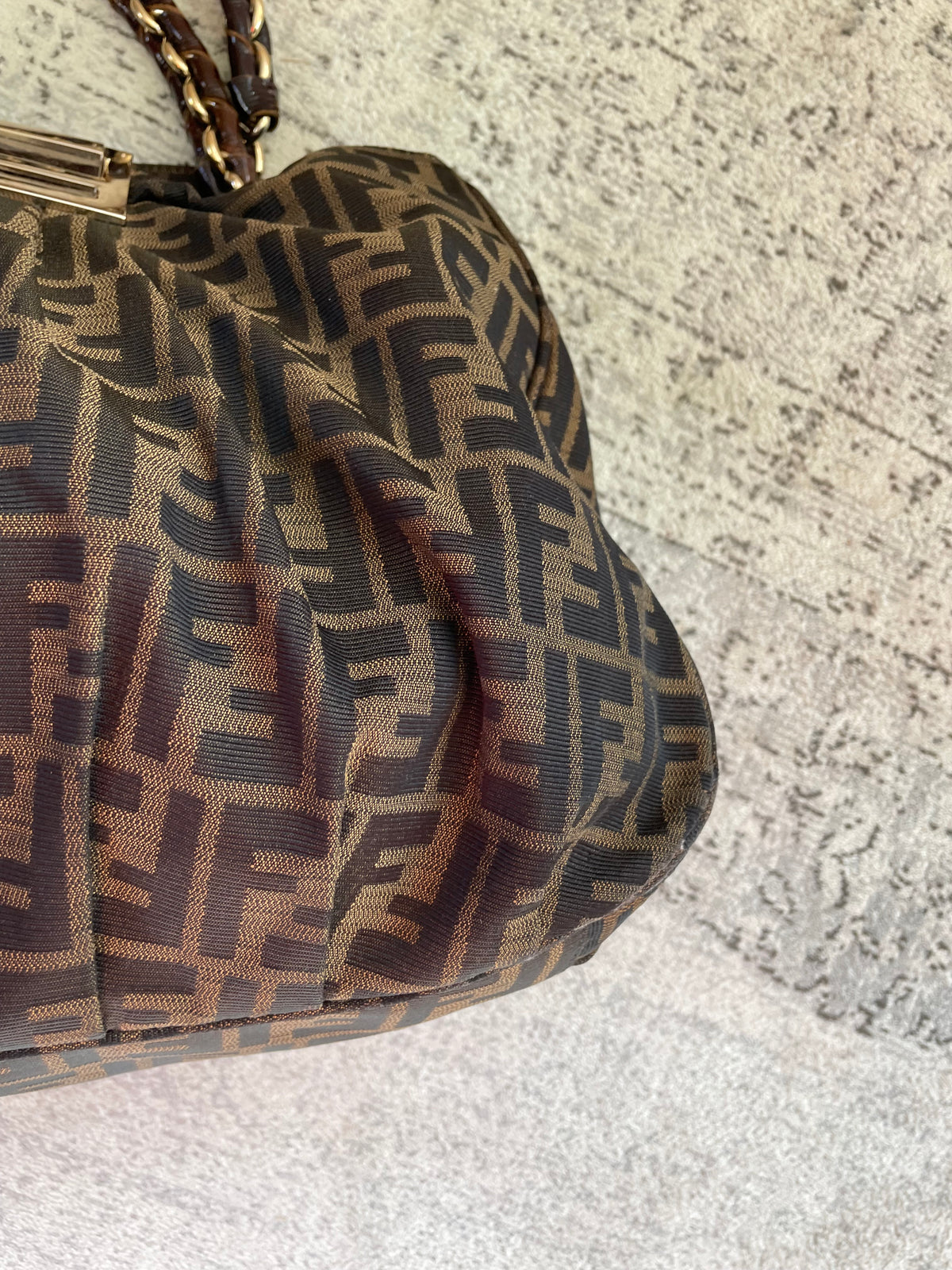Preloved Fendi Zucca Mia Tote Bag, Large
