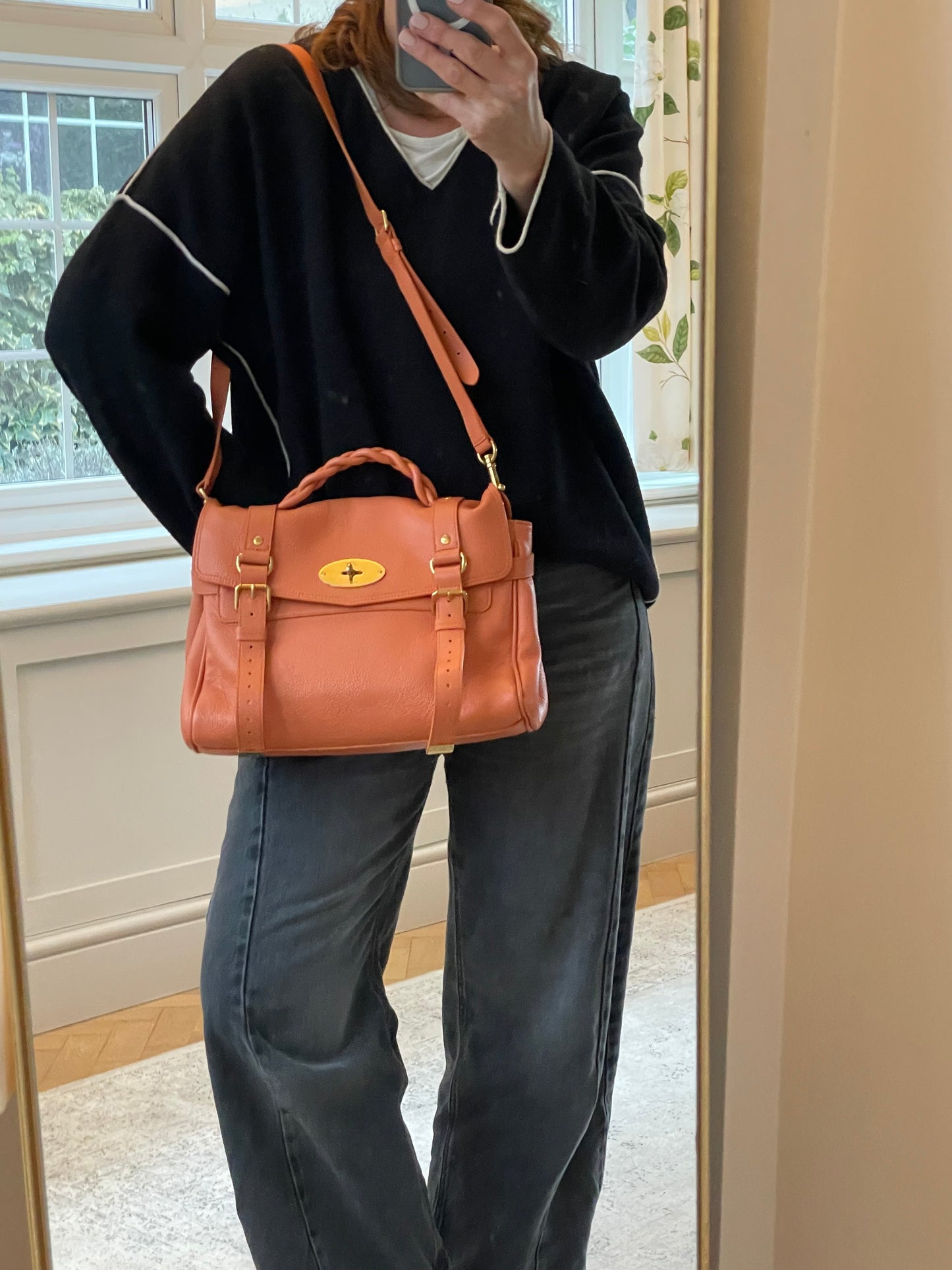 Preloved Mulberry Alexa Satchel Bag, Regular