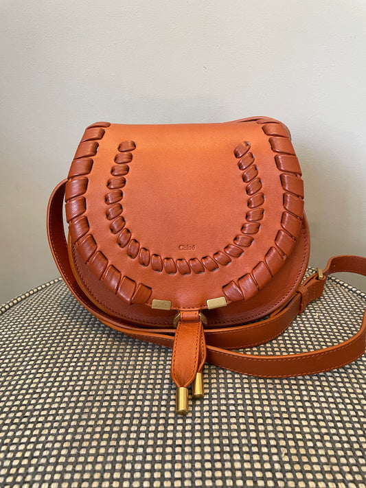 Preloved Chloe Marcie Oversized Stitched Crossbody Bag, Small