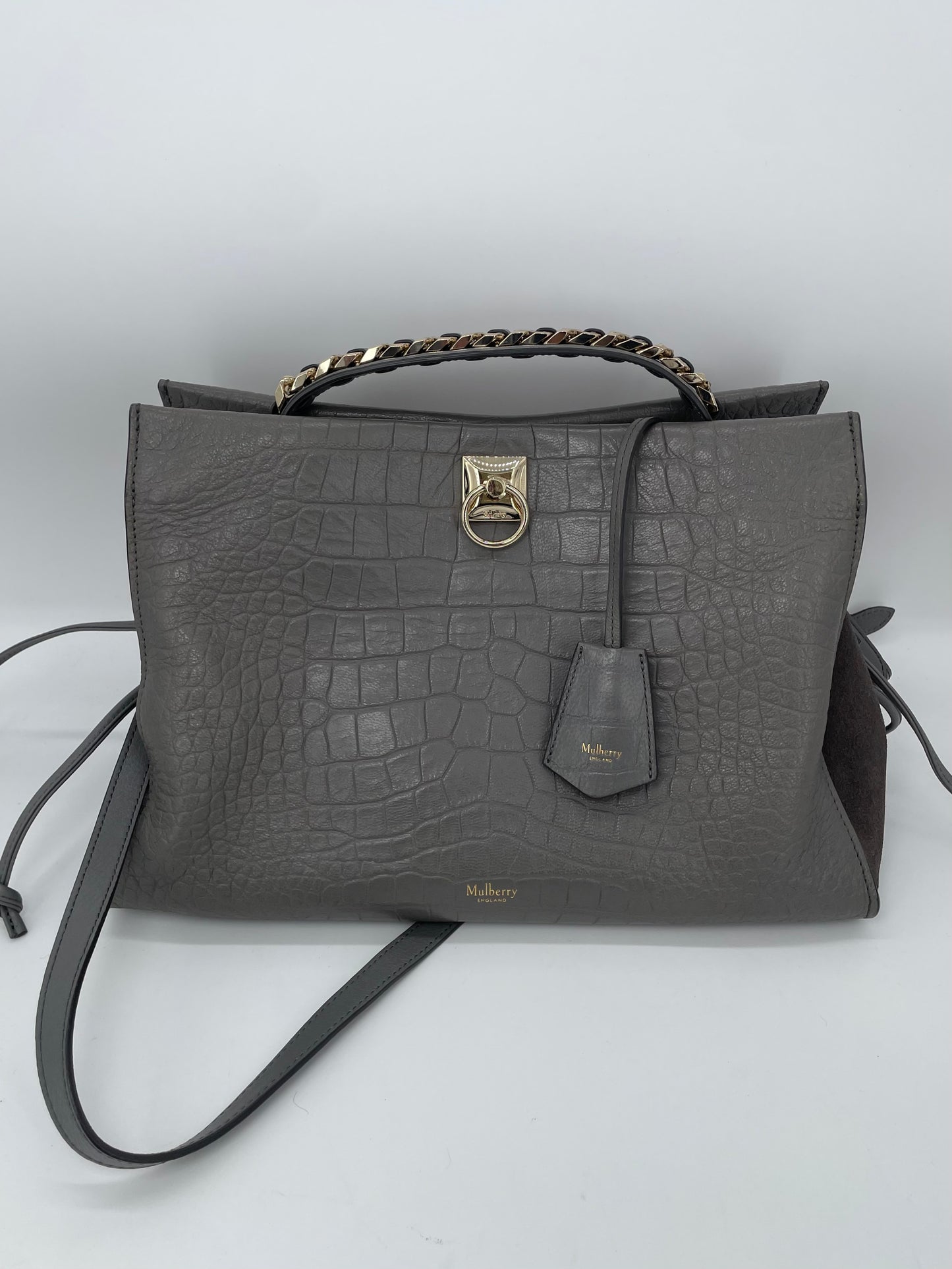 Preloved Mulberry Iris Top Handle Bag, Large