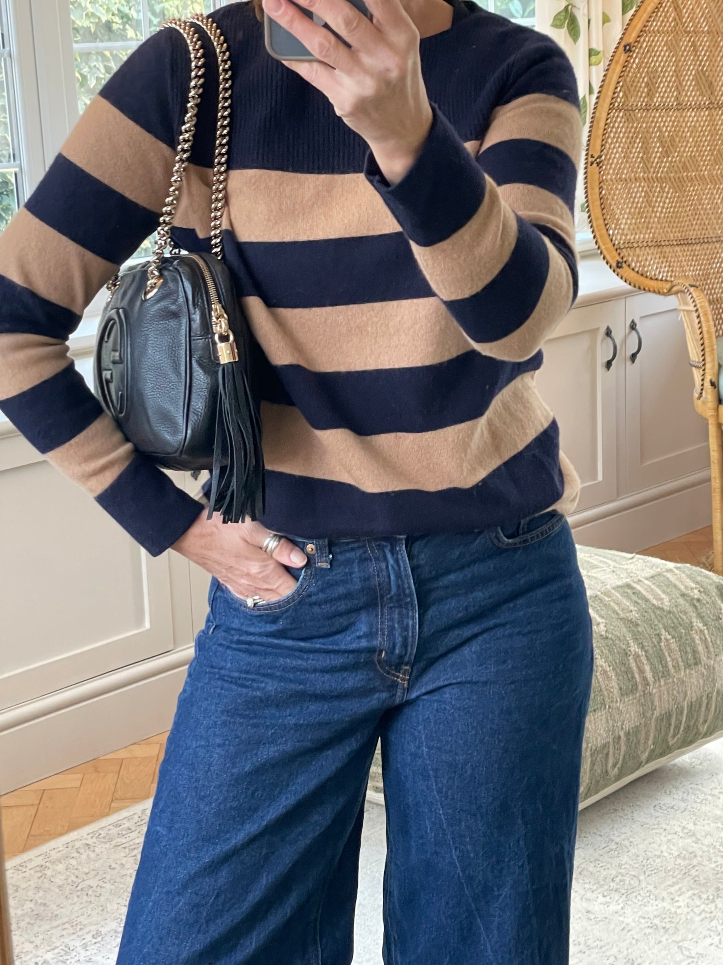 Preloved Gucci Chain Bowling Bag, Small