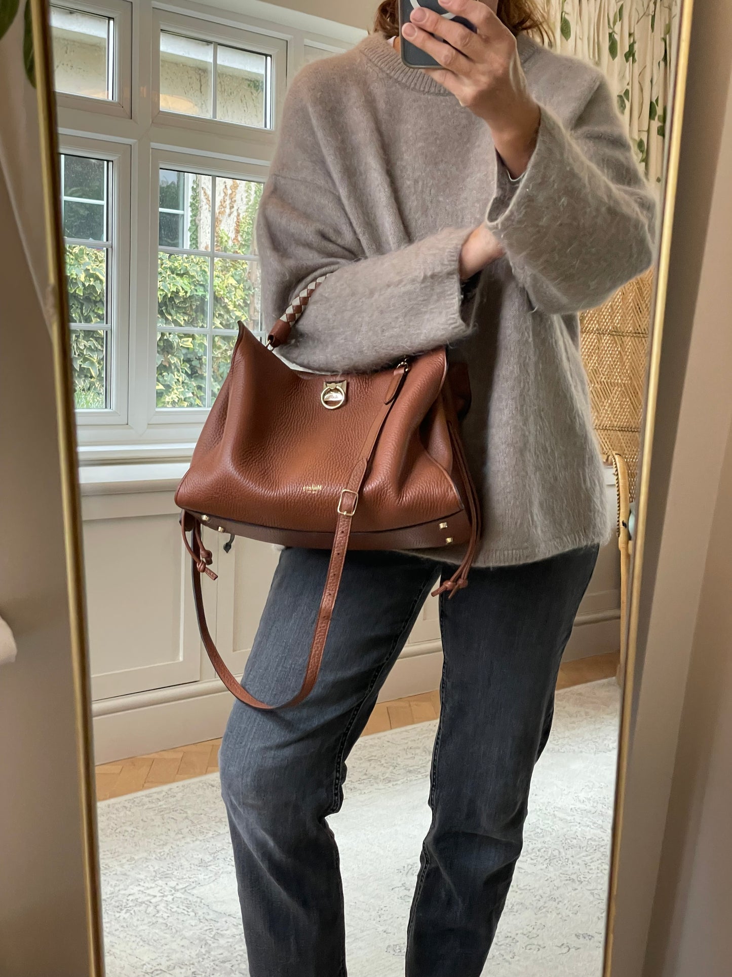 Preloved Mulberry Iris Top Handle Tote Bag, Large