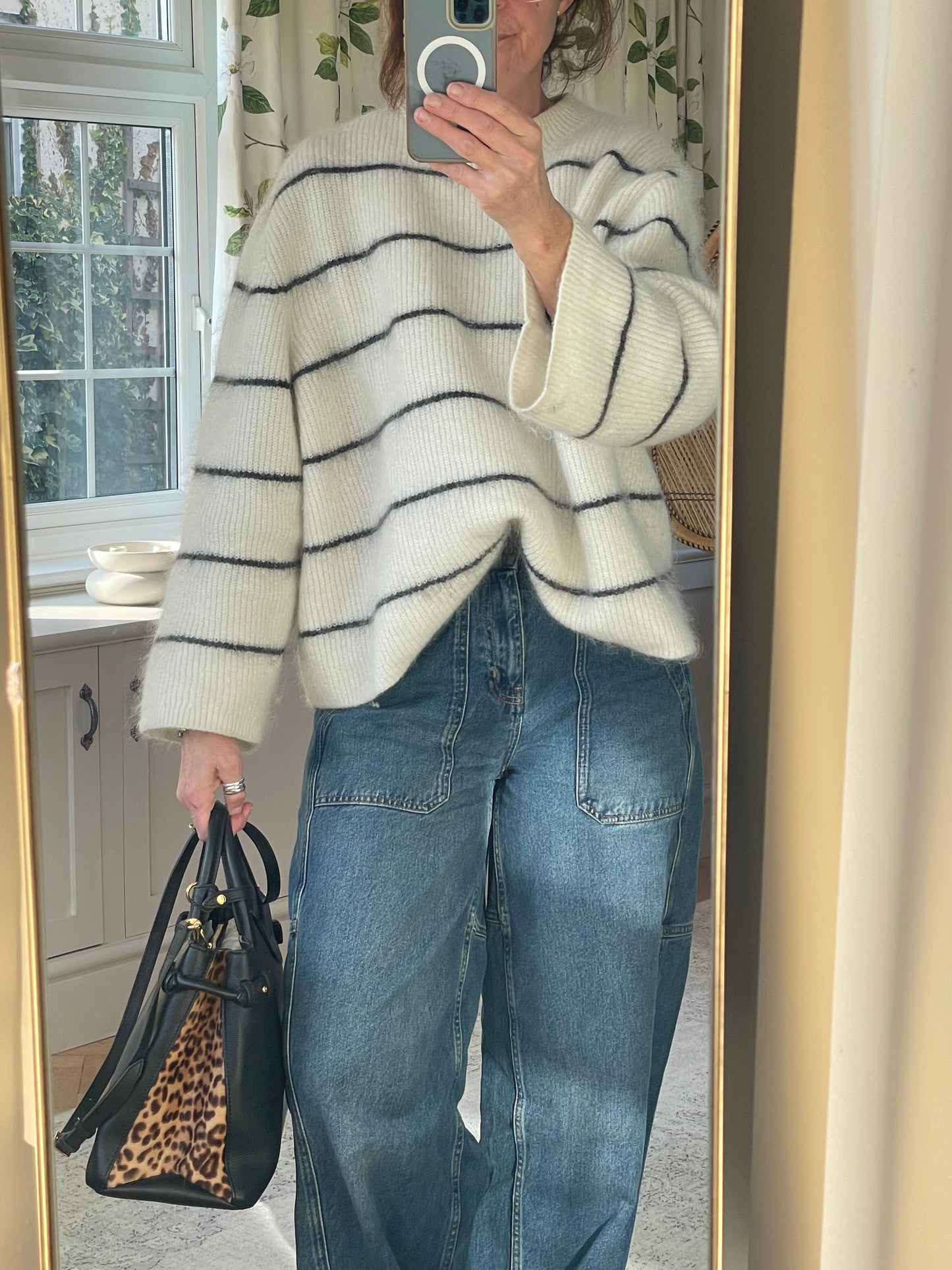 Preloved Burberry Banner Two Way Tote Bag, Medium