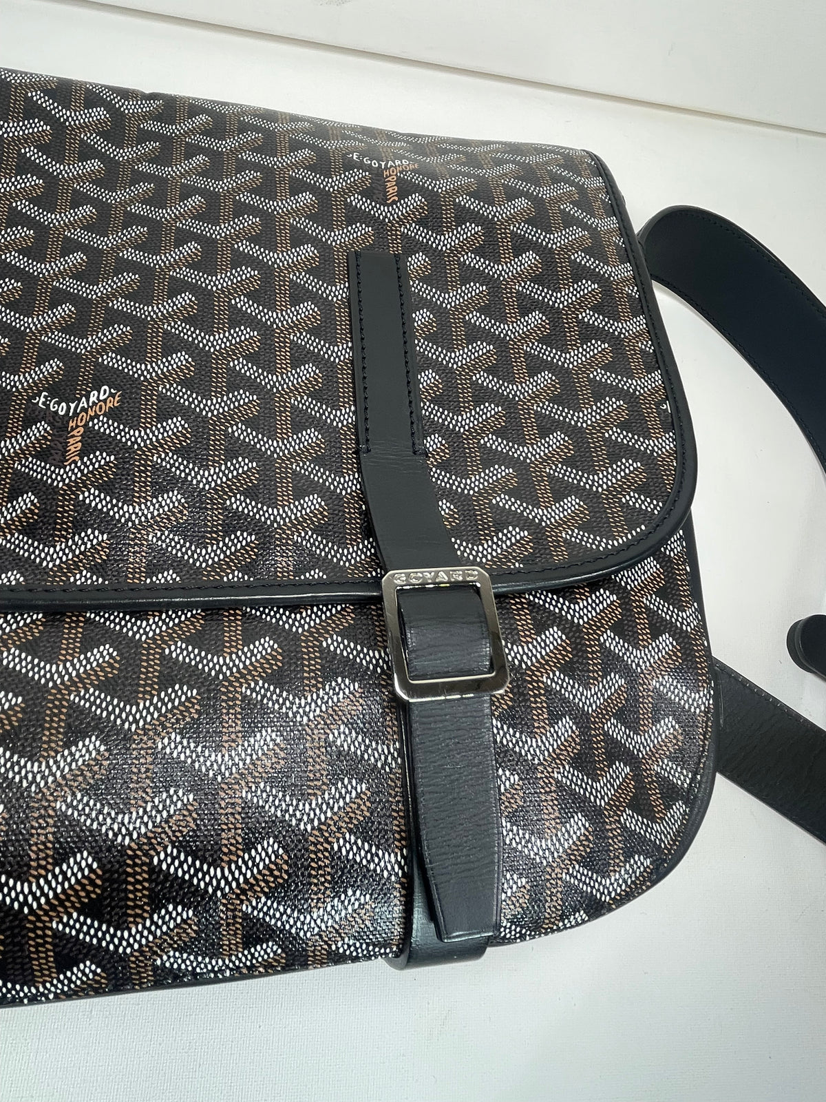 Preloved Goyard Goyardine Belvedere Messenger Bag, GM