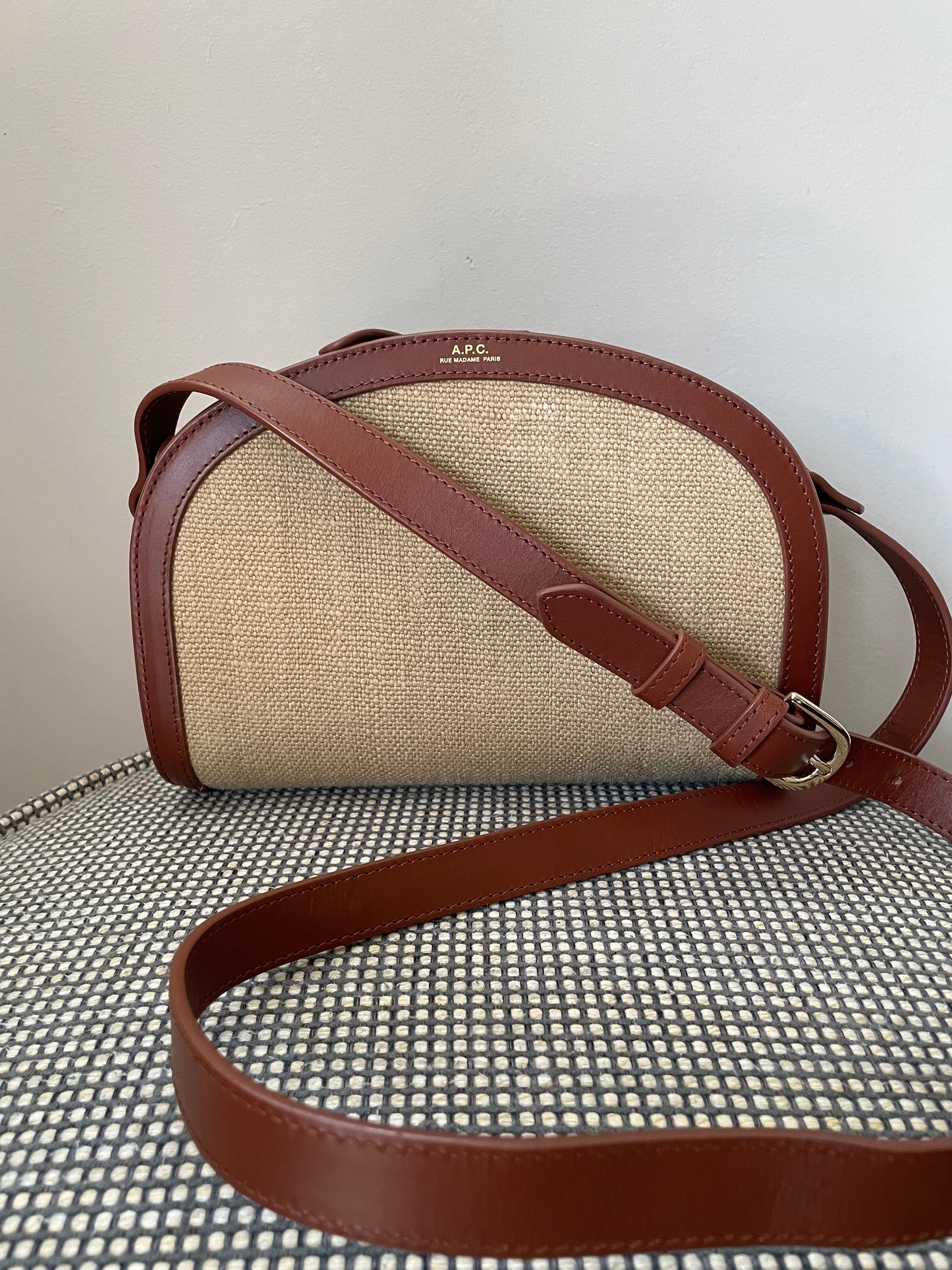 Preloved A.P.C Demi-Lune Crossbody Bag, Large