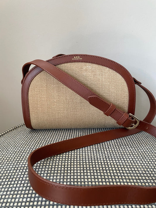 Preloved A.P.C Demi-Lune Crossbody Bag, Large