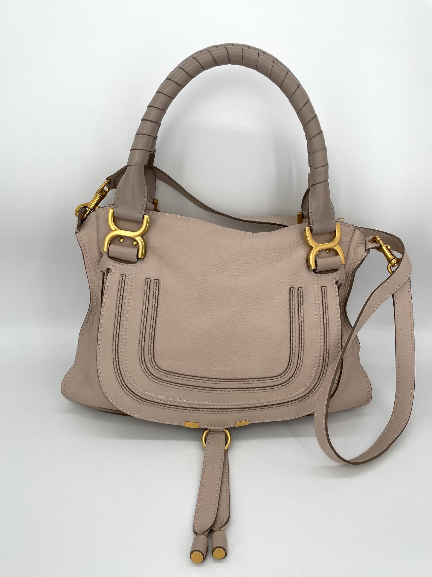Preloved Chloe Marcie Two Handle Satchel Bag with Long Strap