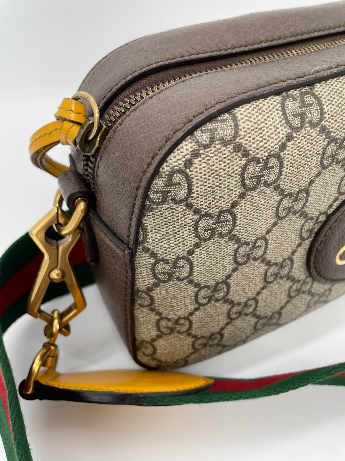 Preloved Gucci GG Supreme Monogram Web Neo Vintage Shoulder Bag