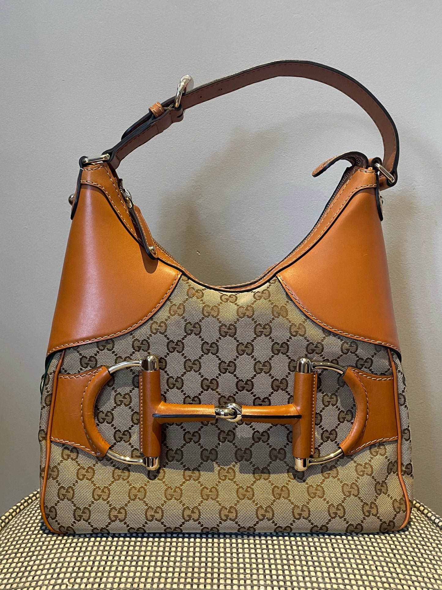 Preloved Gucci GG Heritage Horsebit Hobo Bag