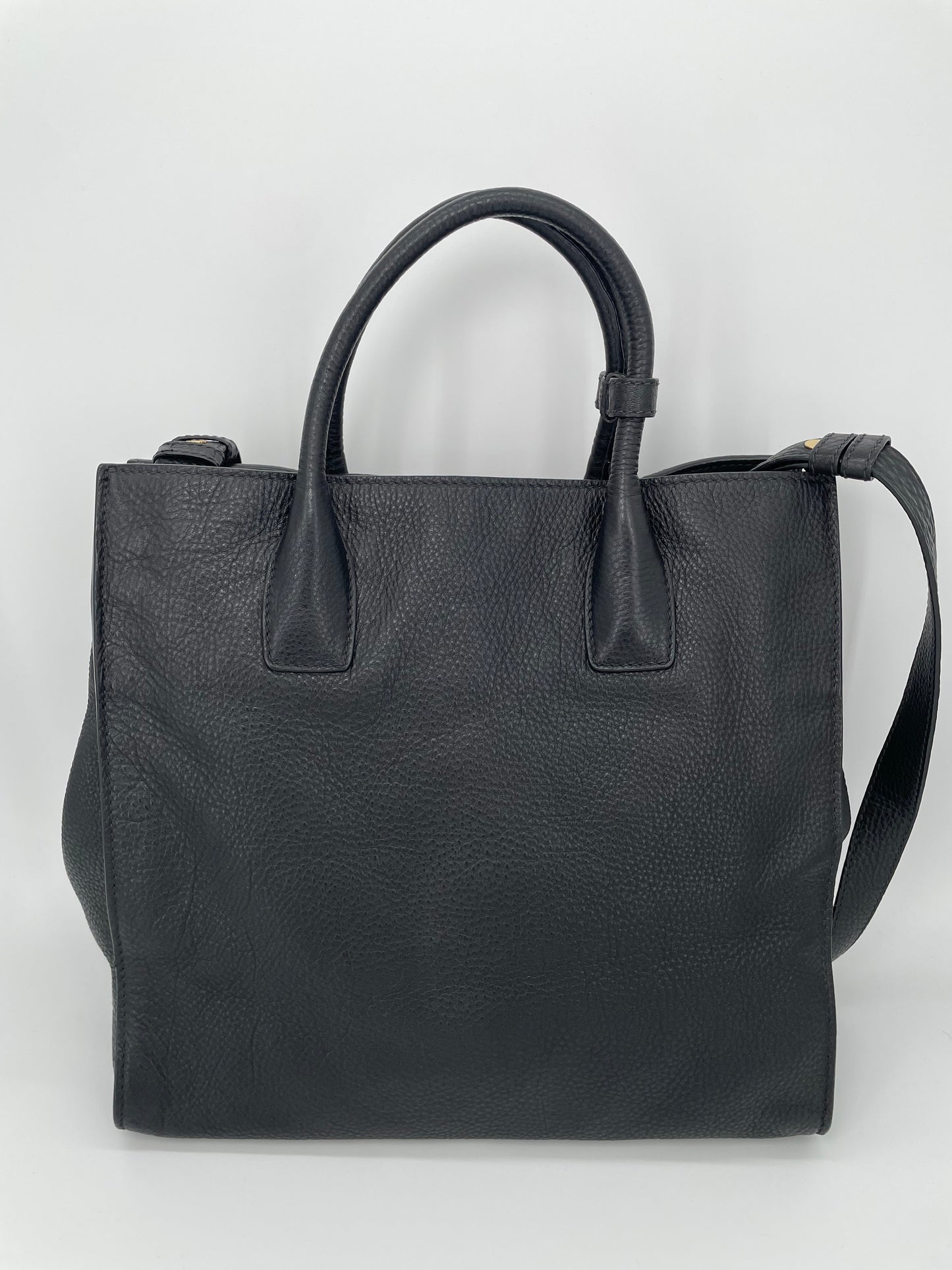 Preloved Prada Vitello Daino Tote Bag with Long Strap