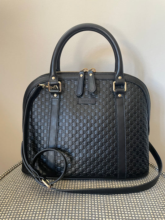 Preloved Gucci Guccissima  Dome Shoulder Bag, Medium