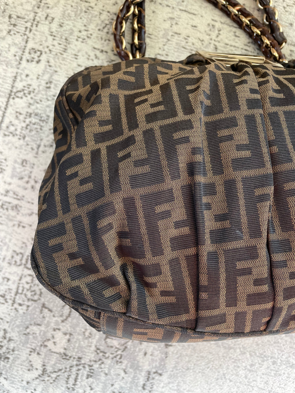 Preloved Fendi Zucca Mia Tote Bag, Large