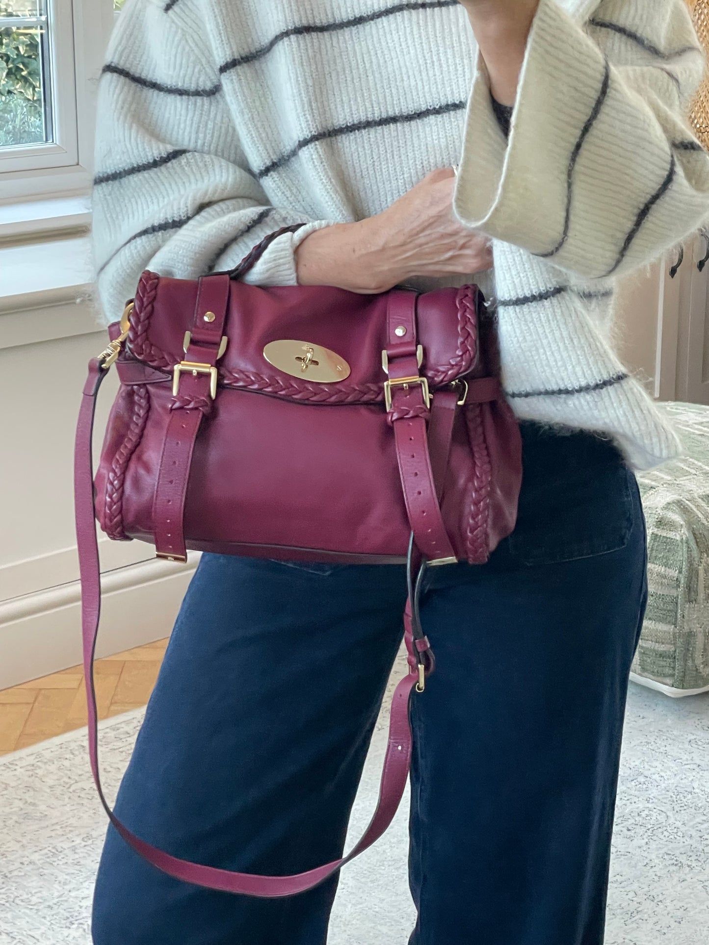 Preloved Mulberry Alexa Satchel Bag, Regular