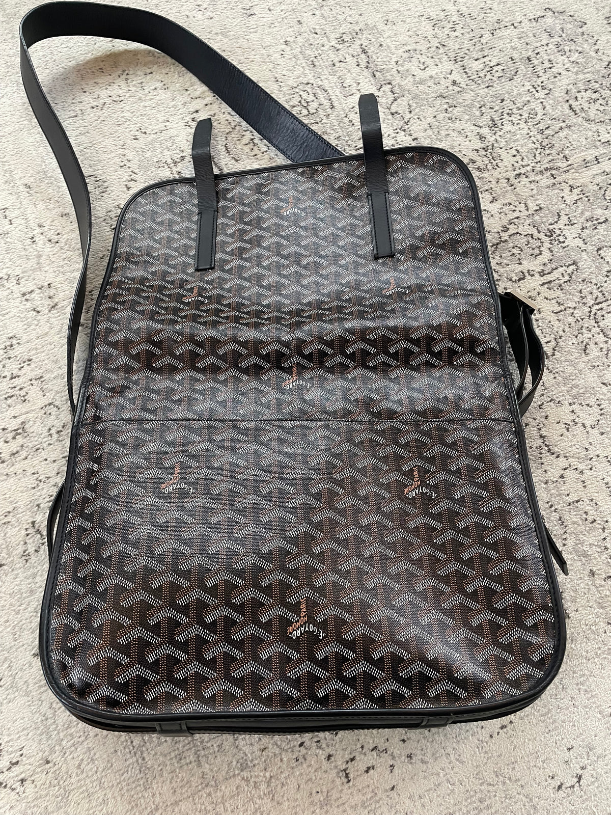 Preloved Goyard Goyardine Belvedere Messenger Bag, GM