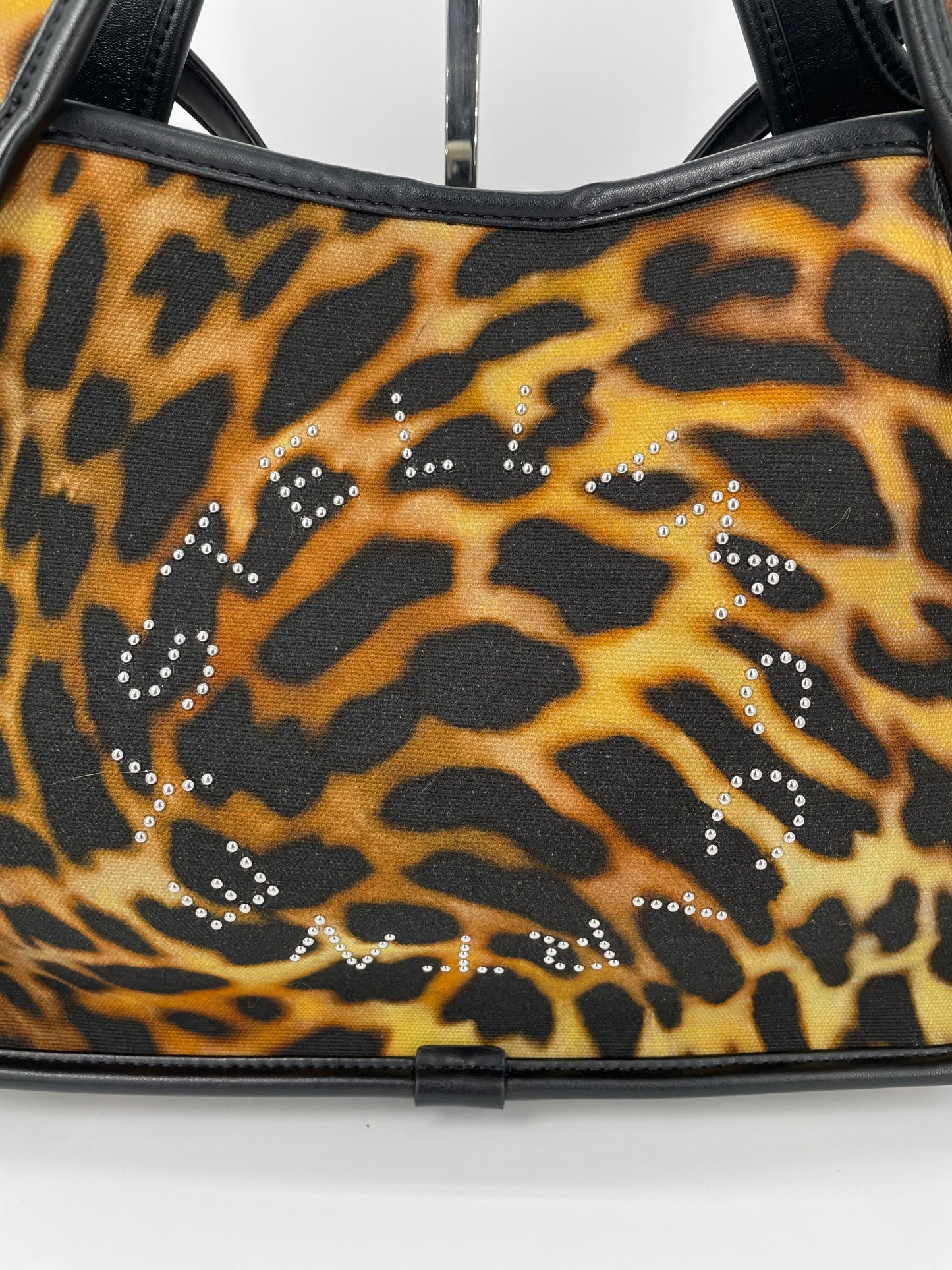 Preloved Stella McCartney Leopard Print Studded Tote Bag