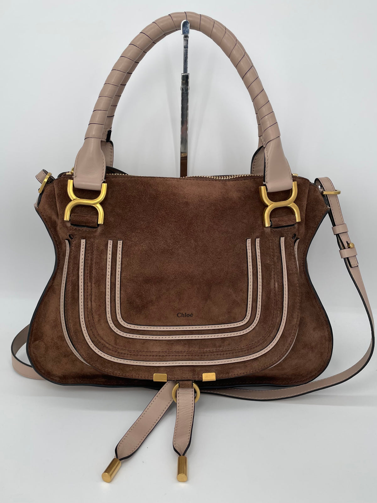 Preloved Chloe Marcie Two Handle Satchel Bag with Long Strap