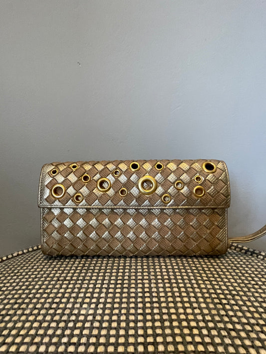 Preloved Bottega Veneta Intrecciato Grommet Continental Wallet