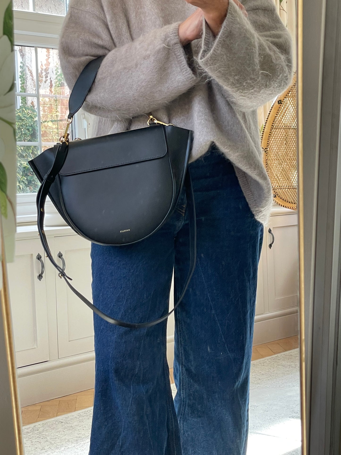 Preloved Wandler Hortensia Crossbody Bag and Top Handle Bag, Medium
