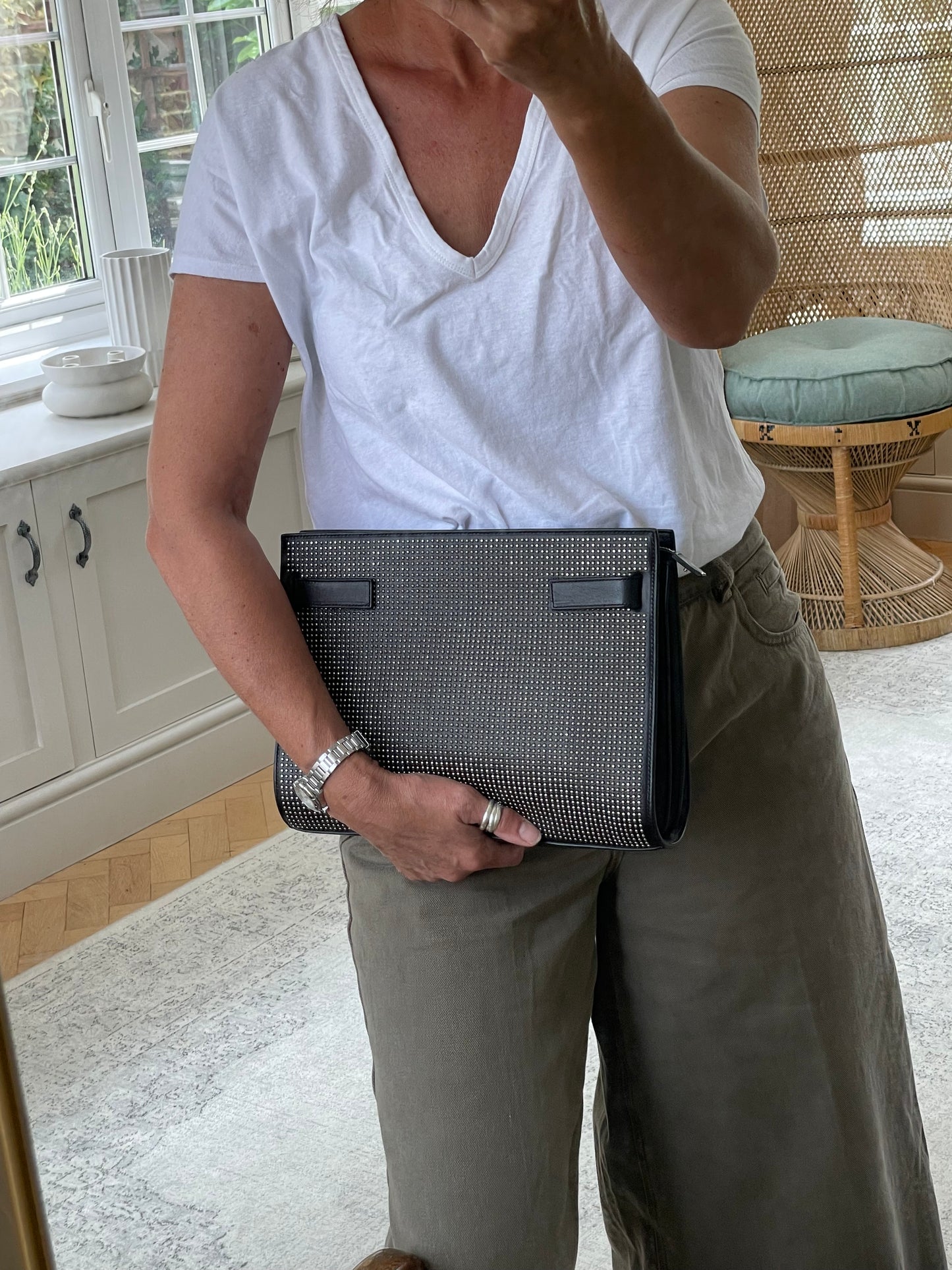 Preloved Saint Laurent Sac De Jour Clutch Bag