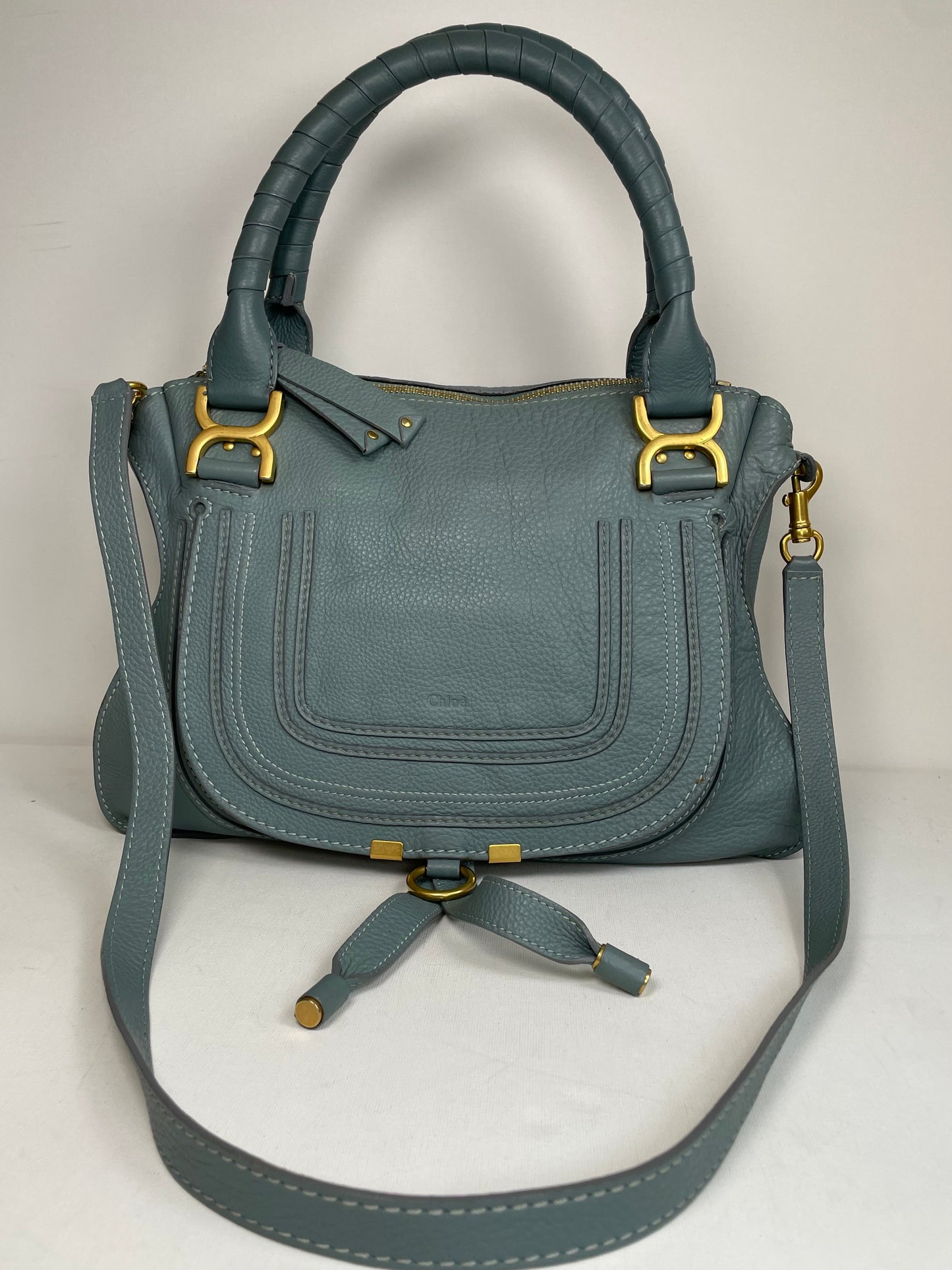 Preloved Chloe Marcie Satchel Bag with long strap, Medium