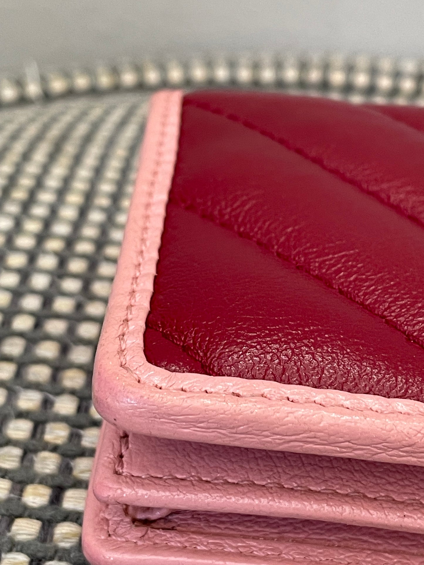 Preloved Gucci Matelasse Diagonal Torchon GG Marmont Card Wallet