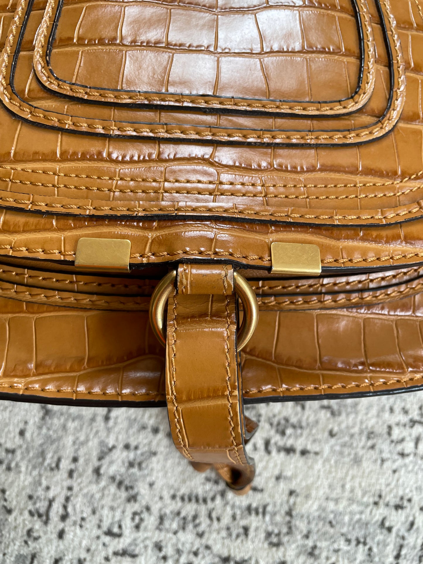 Preloved Chloe Marcie Satchel Bag with Long Strap