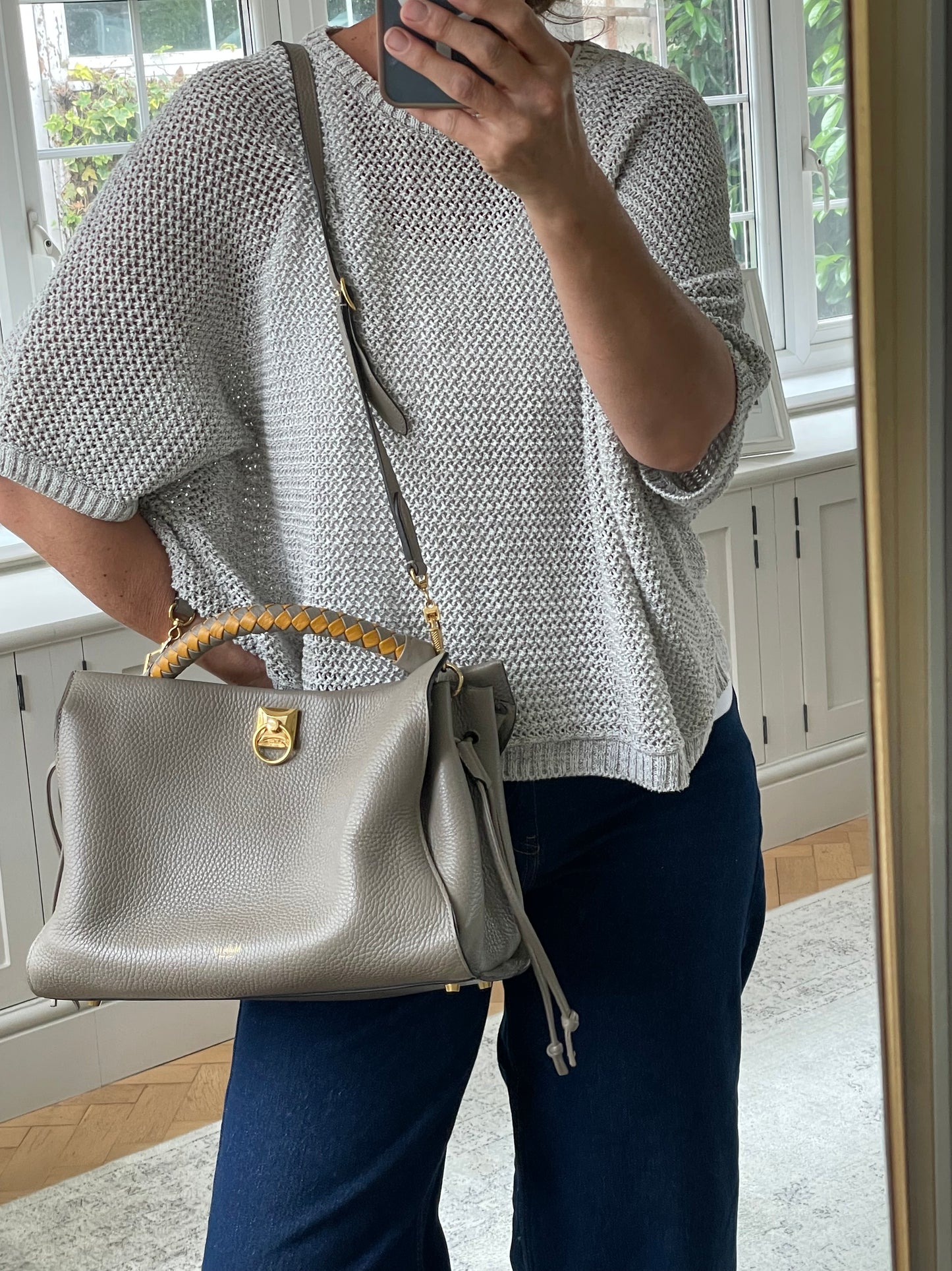 Preloved Mulberry Iris Two Way Tote, Large