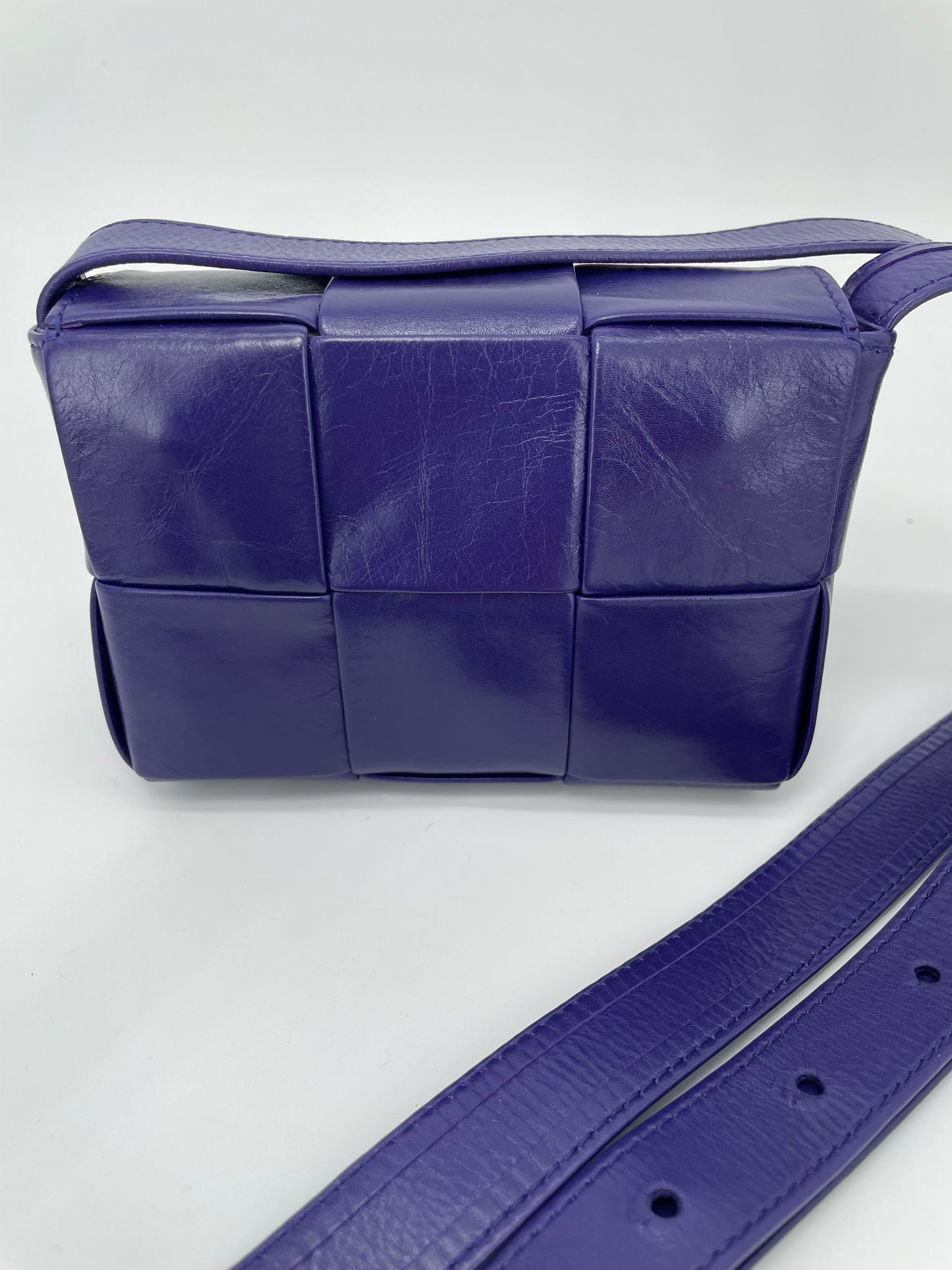 Preloved Bottega Veneta Paper Maxi Intreccio Cassette Crossbody Bag, Mini