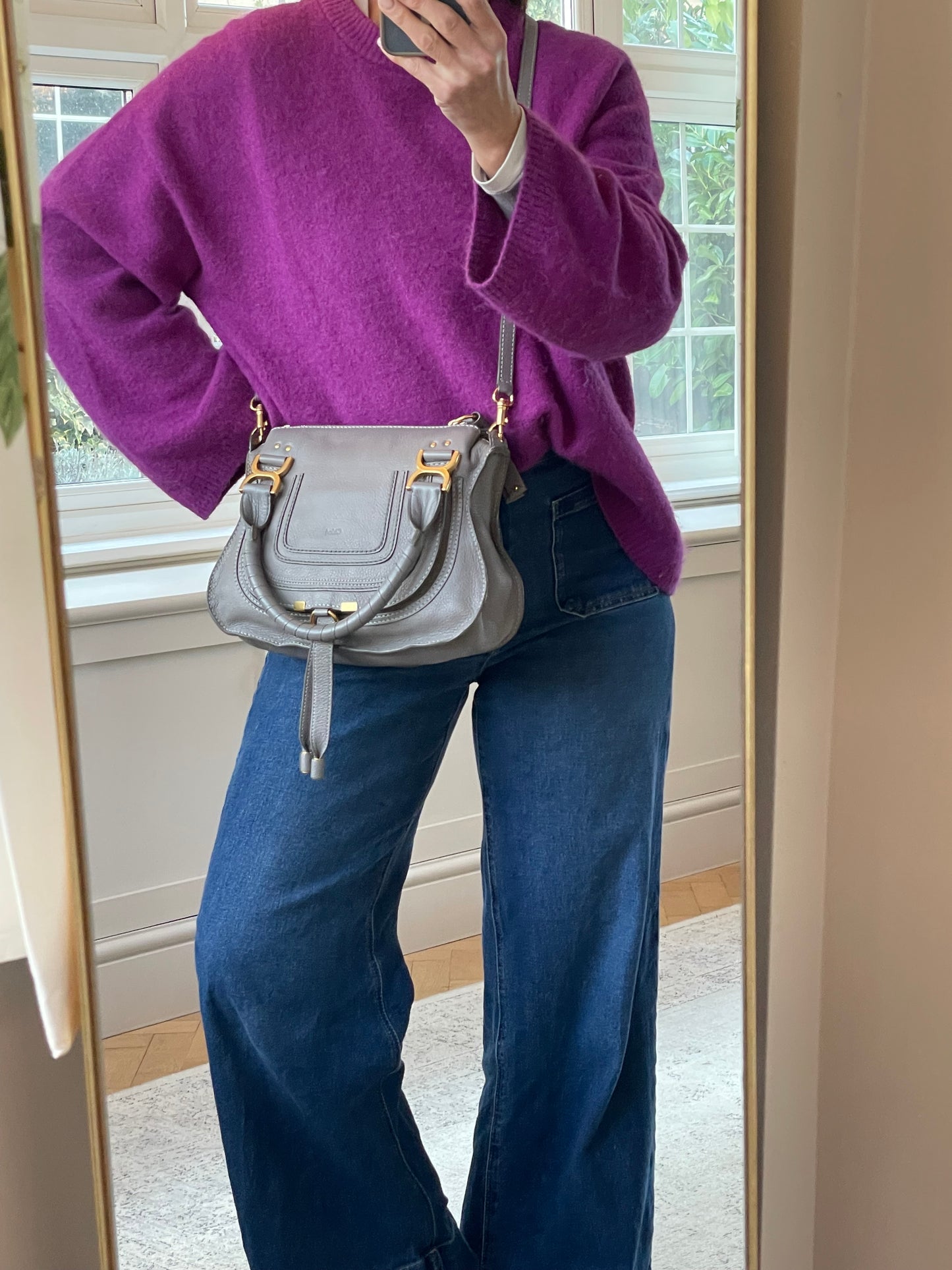 Preloved Chloe Marcie Satchel Bag with Long Strap, Small