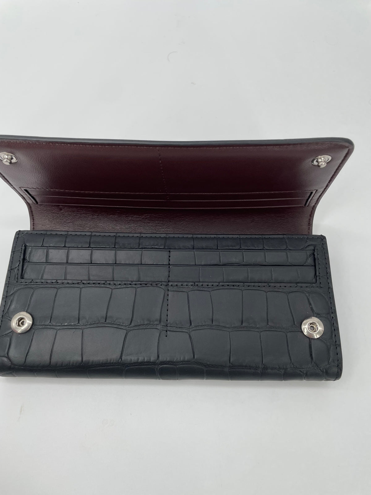 Preloved Mulberry Continental Moc Croc  Wallet, Large