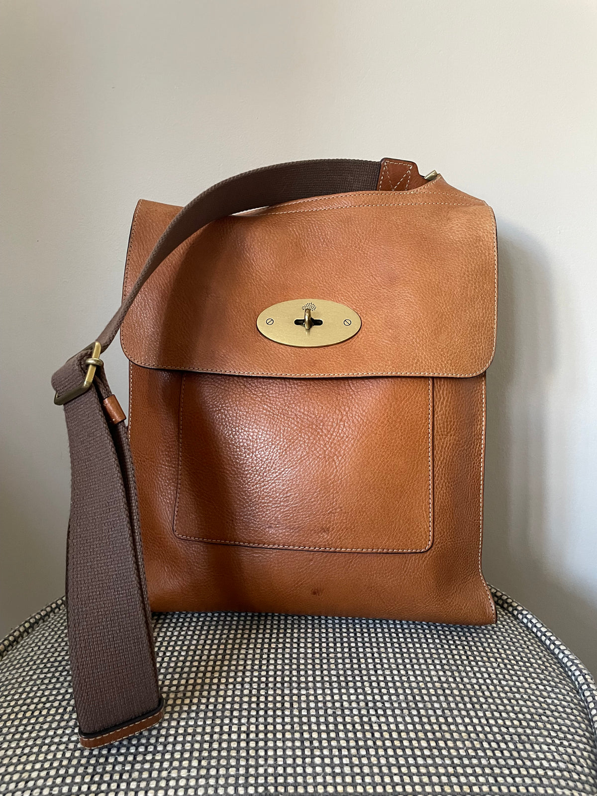 Preloved Mulberry Antony Messenger Crossbody Bag, Large