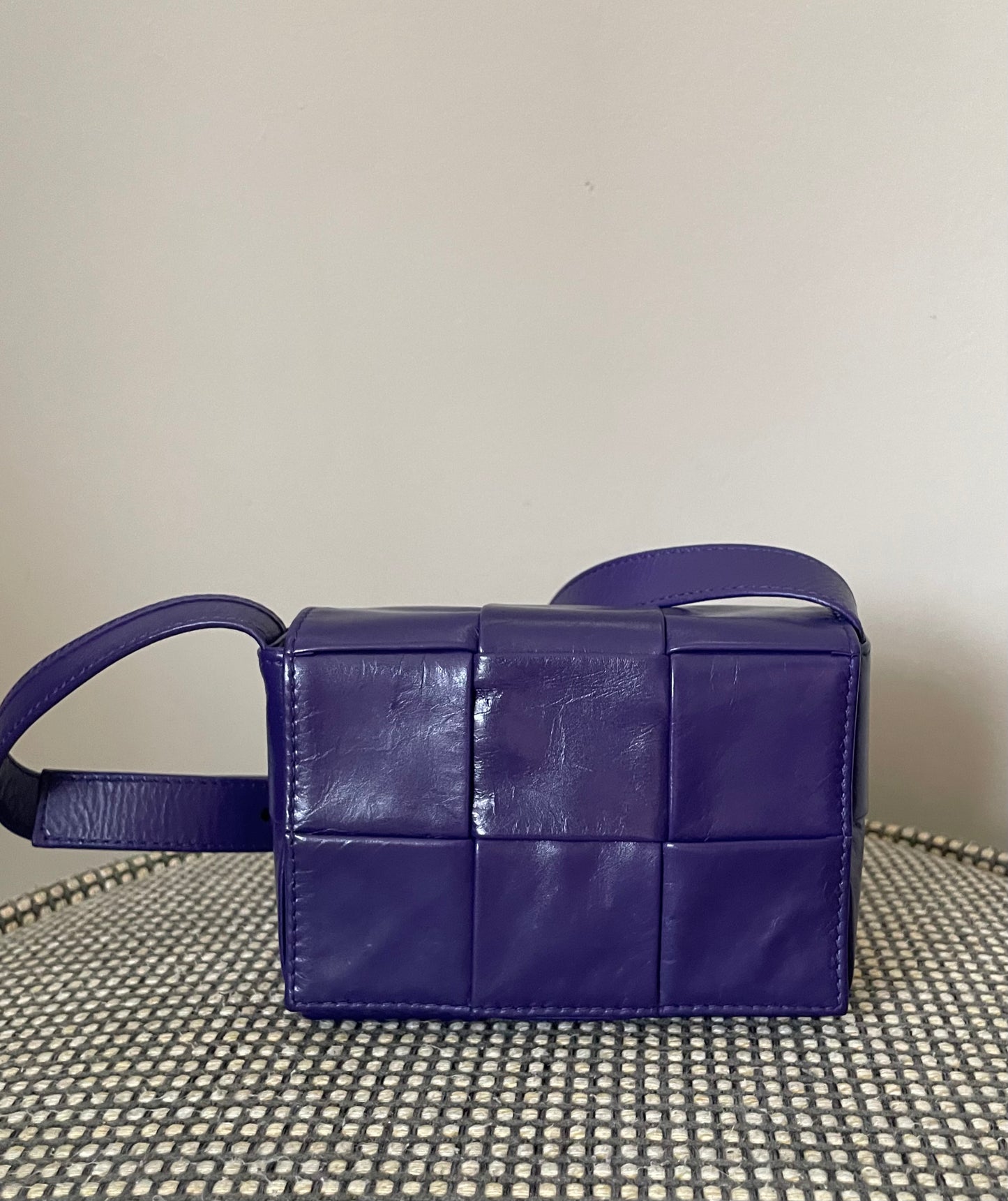 Preloved Bottega Veneta Paper Maxi Intreccio Cassette Crossbody Bag, Mini