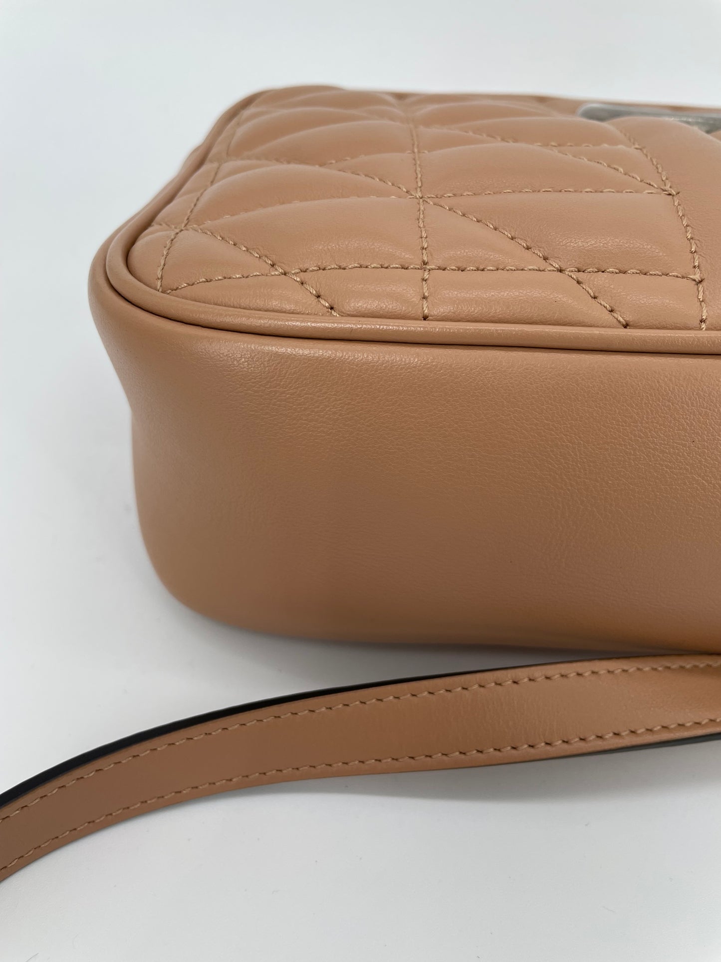 Preloved Gucci Quilted Leather Geometric Marmont Crossbody Bag, Small