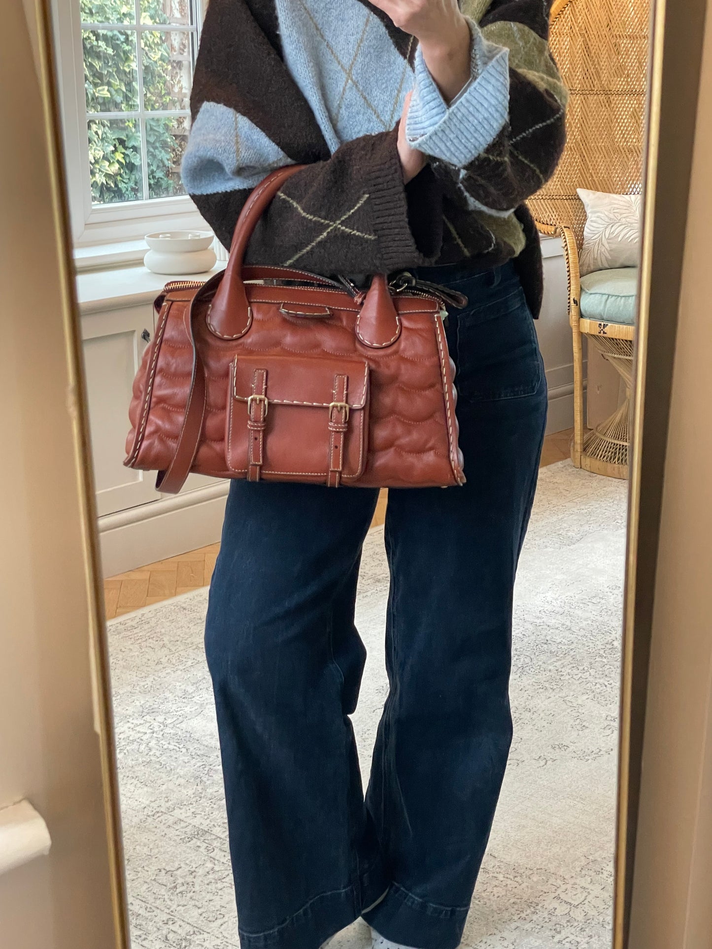 Preloved Chloe Edith Satchel Tote Bag, Medium