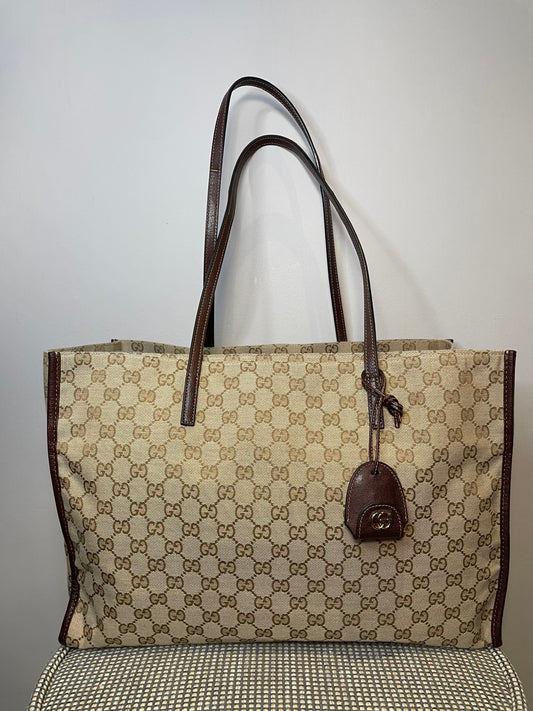 Preloved Gucci Londres Tote Bag, Large
